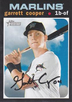 #159 Garrett Cooper - Miami Marlins - 2020 Topps Heritage Baseball