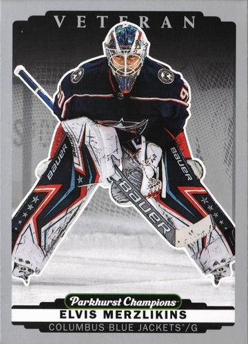 #159 Elvis Merzlikins - Columbus Blue Jackets - 2022-23 Parkhurst Champions - Silver Hockey