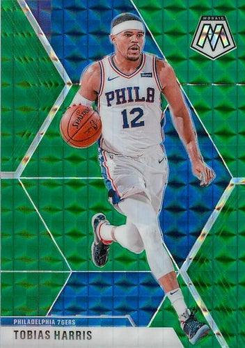 #159 Tobias Harris - Philadelphia 76ers - 2019-20 Panini Mosaic - Green Prizm Basketball