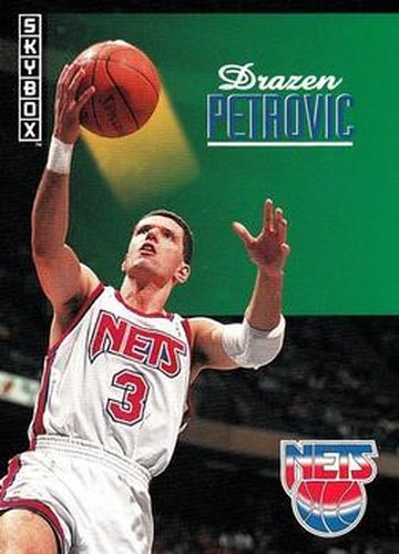 #159 Drazen Petrovic - New Jersey Nets - 1992-93 SkyBox Basketball