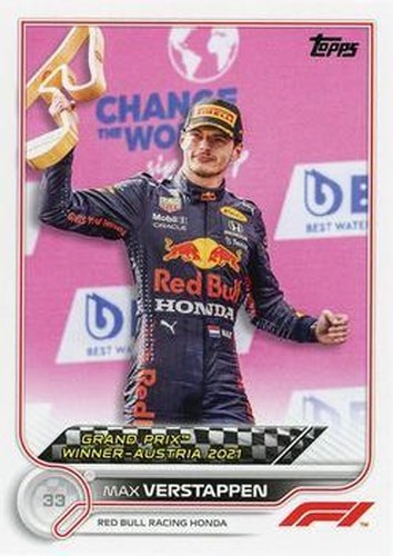 #159 Max Verstappen - Red Bull Racing Honda - 2022 Topps Formula 1 Racing