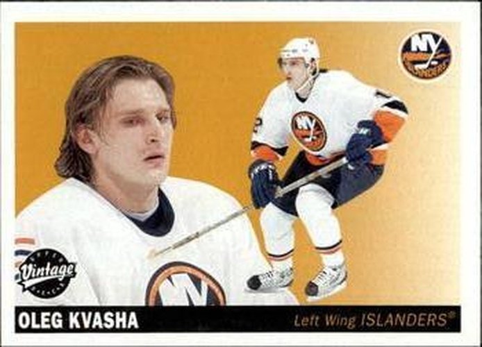 #159 Oleg Kvasha - New York Islanders - 2002-03 Upper Deck Vintage Hockey