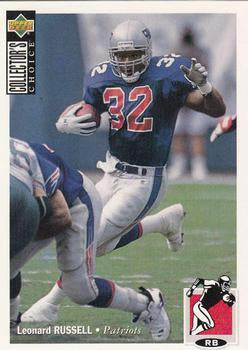 #159 Leonard Russell - New England Patriots - 1994 Collector's Choice Football