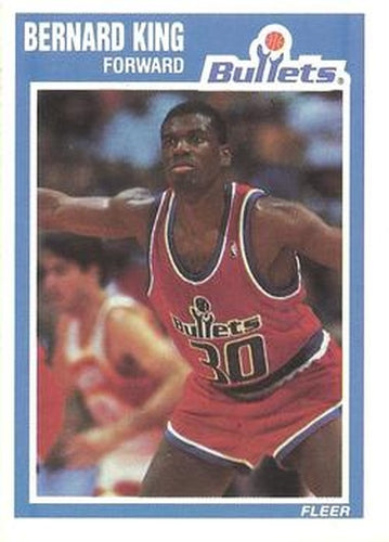 #159 Bernard King - Washington Bullets - 1989-90 Fleer Basketball