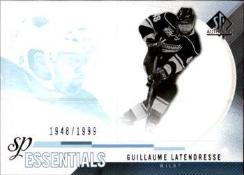 #159 Guillaume Latendresse - Minnesota Wild - 2010-11 SP Authentic Hockey