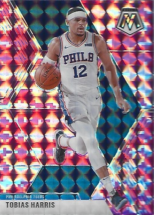 #159 Tobias Harris - Philadelphia 76ers - 2019-20 Panini Mosaic - Camo Pink Basketball
