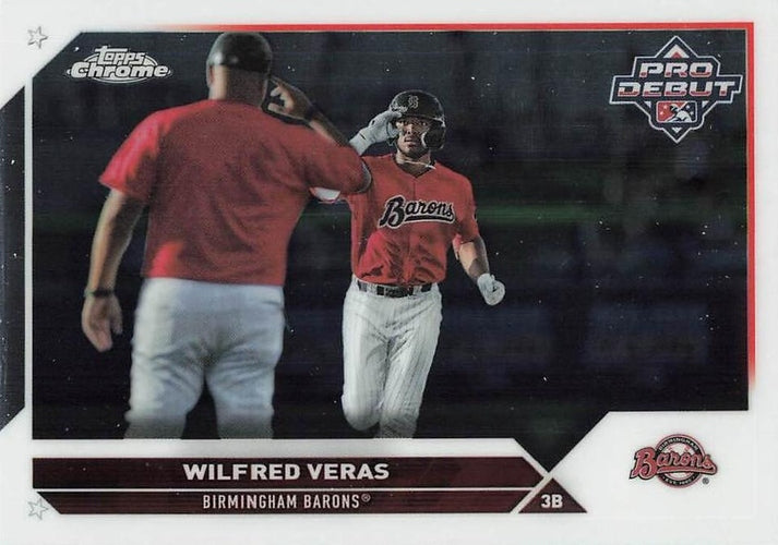 #PDC-159 Wilfred Veras - Birmingham Barons - 2023 Topps Pro Debut - Chrome Baseball