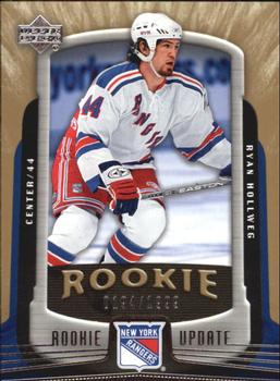 #159 Ryan Hollweg - New York Rangers - 2005-06 Upper Deck Rookie Update Hockey
