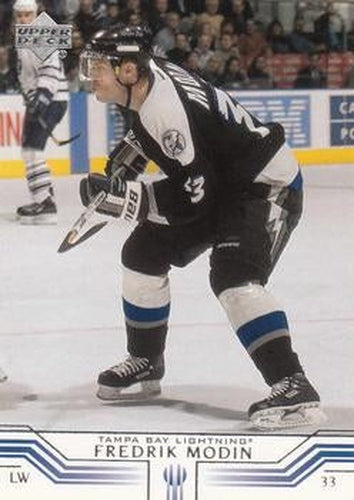 #159 Fredrik Modin - Tampa Bay Lightning - 2001-02 Upper Deck Hockey
