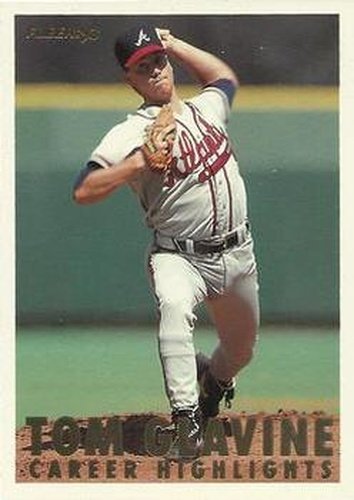 #15 Tom Glavine - Atlanta Braves - 1993 Fleer - Tom Glavine Career Highlights Baseball