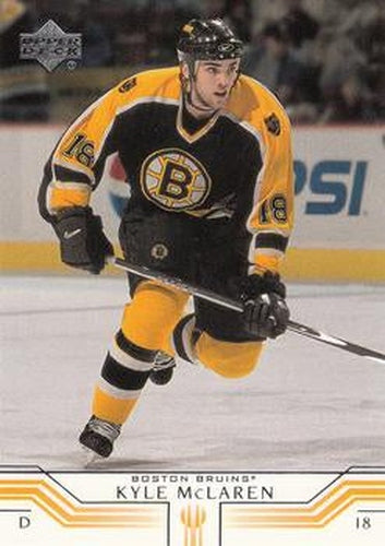#15 Kyle McLaren - Boston Bruins - 2001-02 Upper Deck Hockey