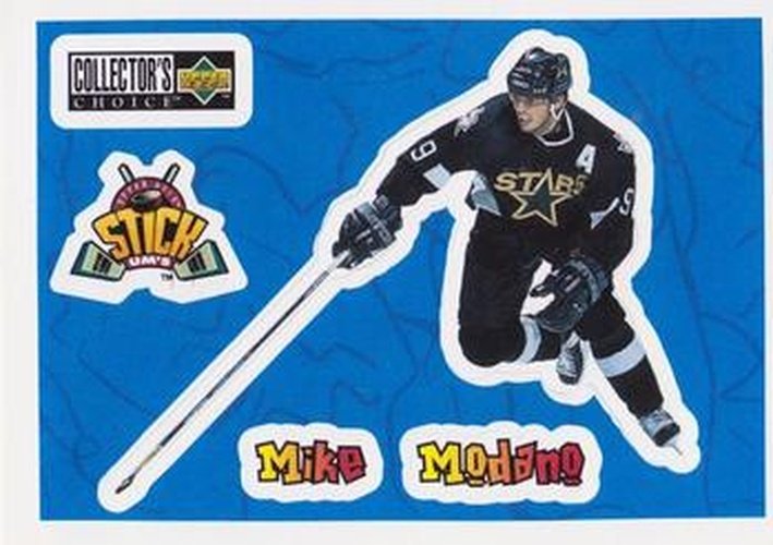 #S15 Mike Modano - Dallas Stars - 1996-97 Collector's Choice - Stick-Ums Hockey