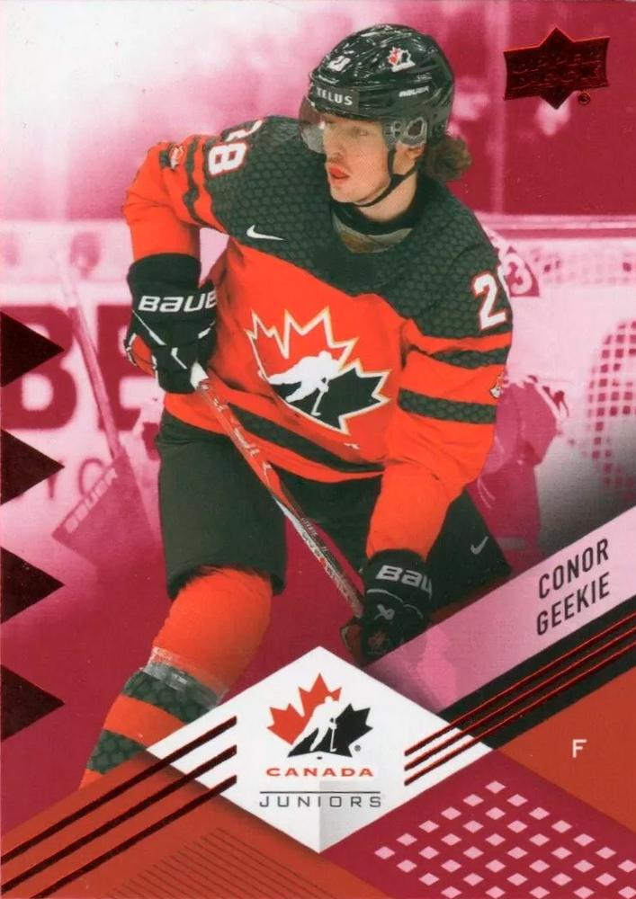 #15 Conor Geekie - Canada - 2024 Upper Deck Team Canada Juniors - Red Foil Hockey