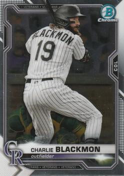 #15 Charlie Blackmon - Colorado Rockies - 2021 Bowman Chrome Baseball
