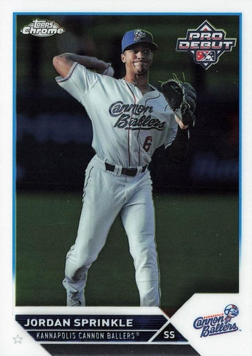 #PDC-15 Jordan Sprinkle - Kannapolis Cannon Ballers - 2023 Topps Pro Debut - Chrome Baseball