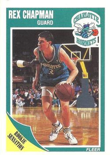 #15 Rex Chapman - Charlotte Hornets - 1989-90 Fleer Basketball