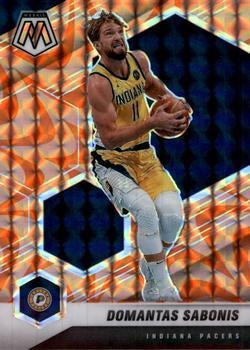 #15 Domantas Sabonis - Indiana Pacers - 2020-21 Panini Mosaic - Mosaic Reactive Orange Basketball