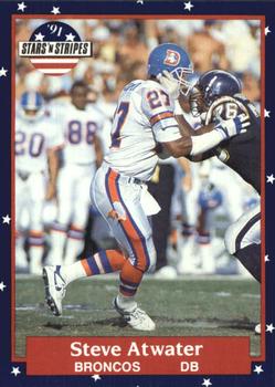 #15 Steve Atwater - Denver Broncos - 1991 Fleer Stars 'n Stripes Football