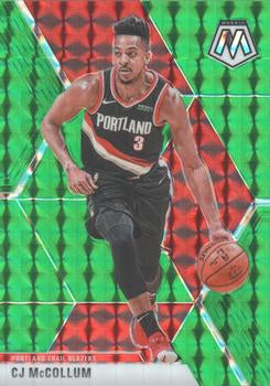 #15 CJ McCollum - Portland Trail Blazers - 2019-20 Panini Mosaic - Green Prizm Basketball