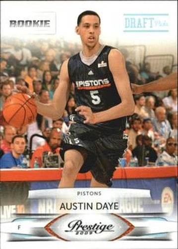 #165 Austin Daye - Detroit Pistons - 2009-10 Panini Prestige - Draft Picks Light Blue Basketball