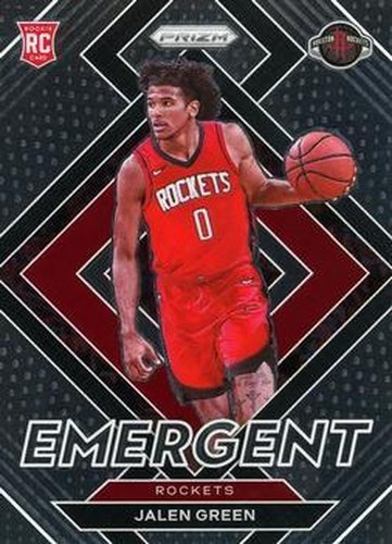 #15 Jalen Green - Houston Rockets - 2021-22 Panini Prizm - Emergent Basketball