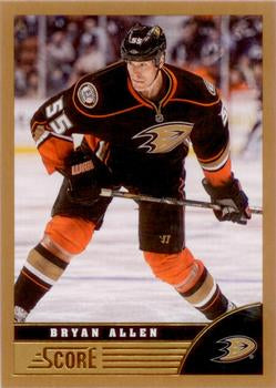 #15 Bryan Allen - Anaheim Ducks - 2013-14 Score - Gold Hockey