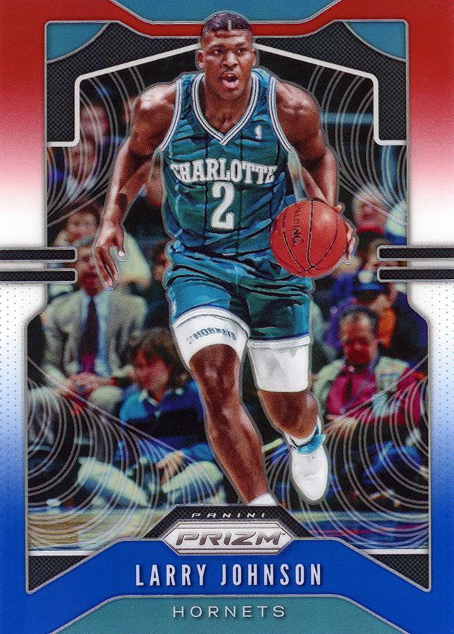 #15 Larry Johnson - Charlotte Hornets - 2019-20 Panini Prizm - Prizms Red White and Blue Basketball