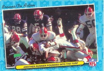 #15 Another Runner Pounded into the Turf 1986 schedule - Cleveland Browns - 1986 Fleer Team Action Football