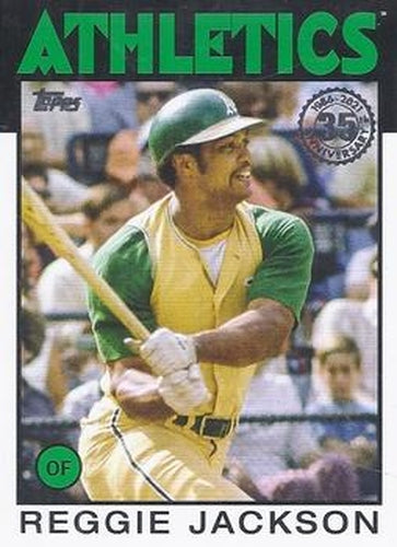 #86B-15 Reggie Jackson - Oakland Athletics - 2021 Topps Update - 1986 Topps Baseball 35th Anniversary Baseball