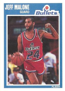 #160 Jeff Malone - Washington Bullets - 1989-90 Fleer Basketball