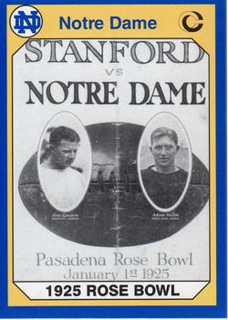 #160 1925 Rose Bowl - Notre Dame Fighting Irish - 1990 Collegiate Collection Notre Dame Football