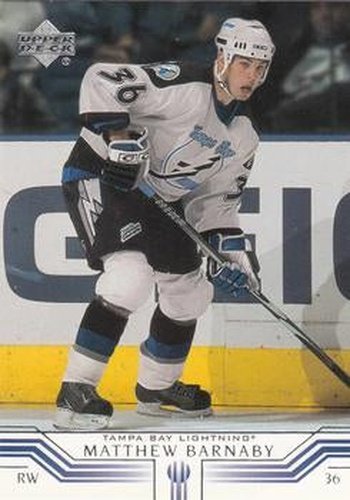 #160 Matthew Barnaby - Tampa Bay Lightning - 2001-02 Upper Deck Hockey