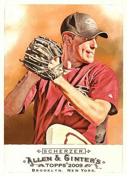 #160 Max Scherzer - Arizona Diamondbacks - 2009 Topps Allen & Ginter Baseball