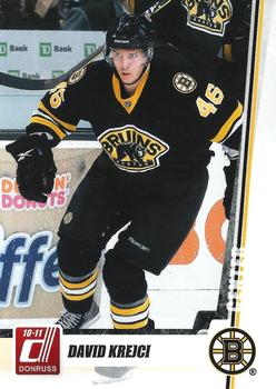 #160 David Krejci - Boston Bruins - 2010-11 Donruss Hockey