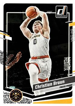 #160 Christian Braun - Denver Nuggets - 2023-24 Donruss Basketball