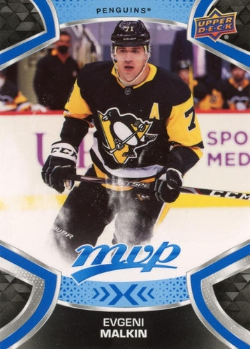 #160 Evgeni Malkin - Pittsburgh Penguins - 2021-22 Upper Deck MVP - Blue Hockey