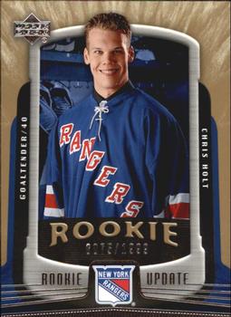 #160 Chris Holt - New York Rangers - 2005-06 Upper Deck Rookie Update Hockey