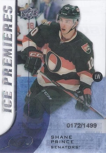 #160 - Shane Prince - Ottawa Senators - 2015-16 Upper Deck Ice Hockey