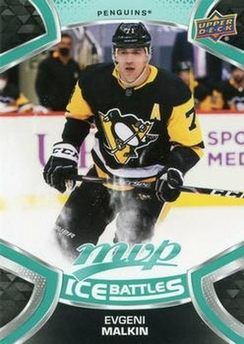 #160 Evgeni Malkin - Pittsburgh Penguins - 2021-22 Upper Deck MVP - Ice Battles Hockey