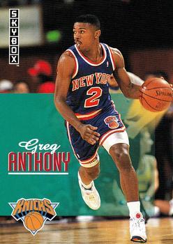 #160 Greg Anthony - New York Knicks - 1992-93 SkyBox Basketball