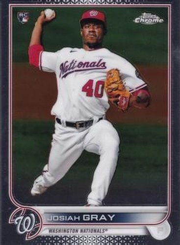 #160 Josiah Gray - Washington Nationals - 2022 Topps Chrome Baseball