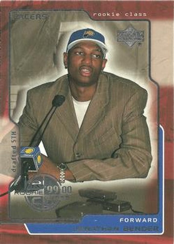 #160 Jonathan Bender - Indiana Pacers - 1999-00 Upper Deck Basketball
