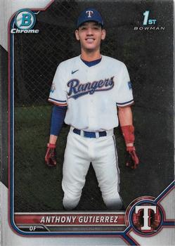 #BCP-160 Anthony Gutierrez FBC - Texas Rangers - 2022 Bowman - Chrome Prospects Baseball