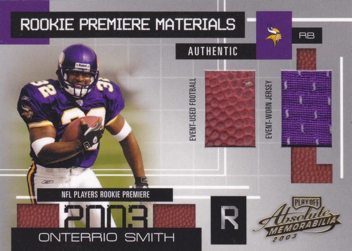 #161 Onterrio Smith - Minnesota Vikings - 2003 Playoff Absolute Memorabilia Football