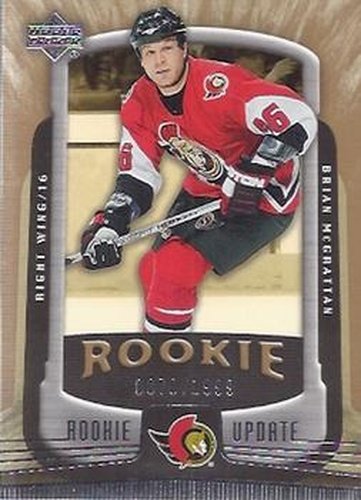 #161 Brian McGrattan - Ottawa Senators - 2005-06 Upper Deck Rookie Update Hockey