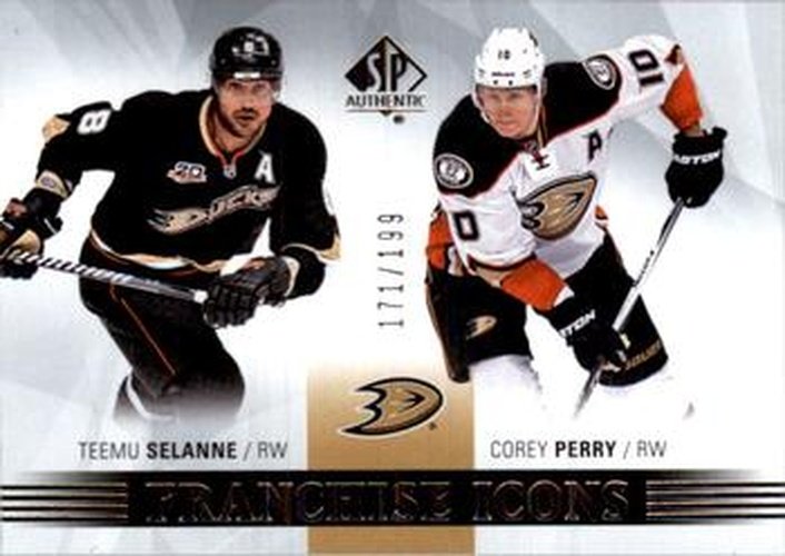#161 Teemu Selanne / Corey Perry - Anaheim Ducks - 2015-16 SP Authentic Hockey