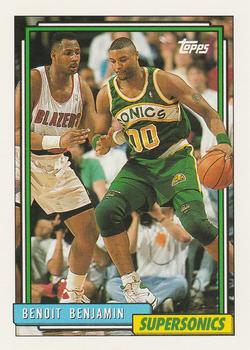 #161 Benoit Benjamin - Seattle SuperSonics - 1992-93 Topps Basketball