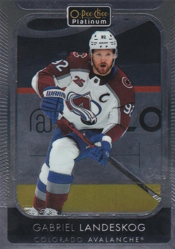 #161 Gabriel Landeskog - Colorado Avalanche - 2021-22 O-Pee-Chee Platinum Hockey