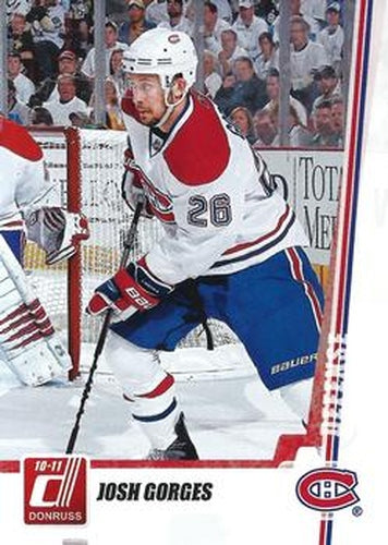 #161 Josh Gorges - Montreal Canadiens - 2010-11 Donruss Hockey