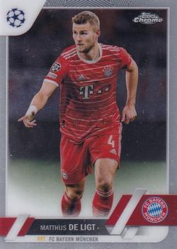 #161 Matthijs de Ligt - FC Bayern Munchen - 2022-23 Topps Chrome UEFA Club Competitions Soccer